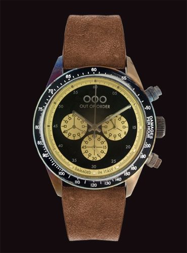 OUT OF ORDER CHRONOGRAFO Black Dial / Brown Strap