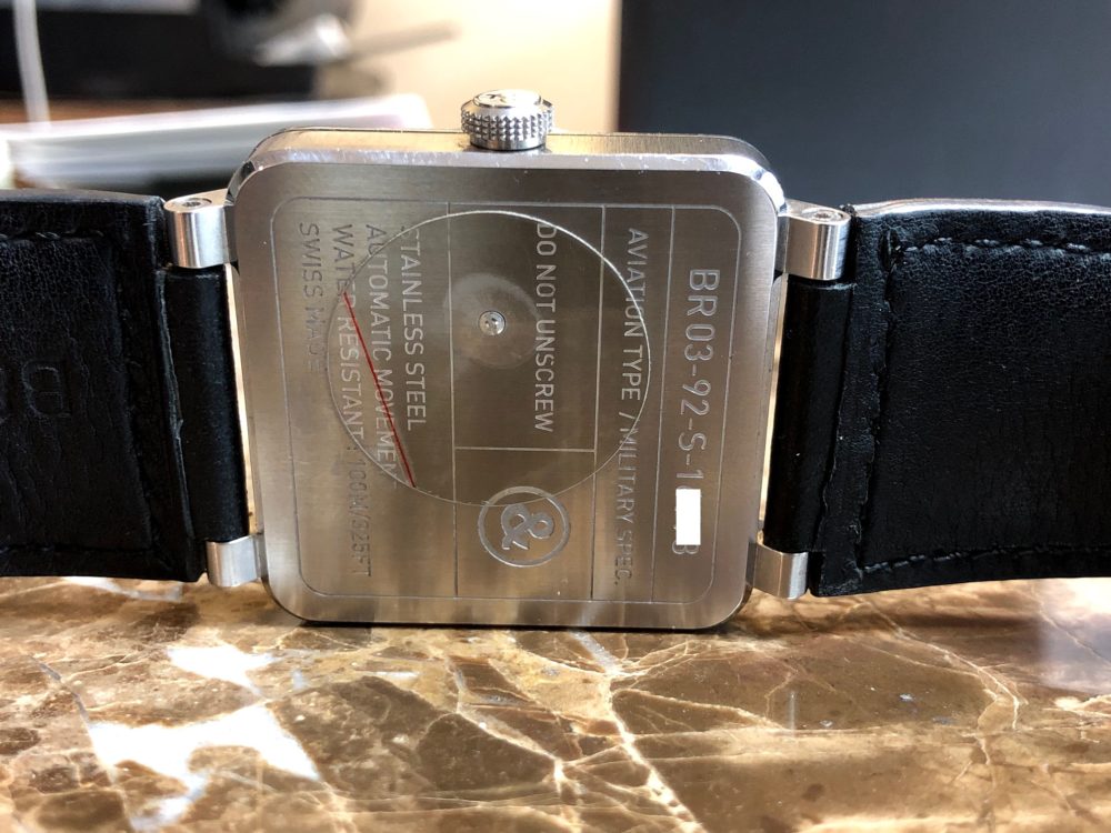 Bell & Ross Aviation 42mm BR03-92 Leather Rubber NAT0 Box Papers Warranty Card MINT