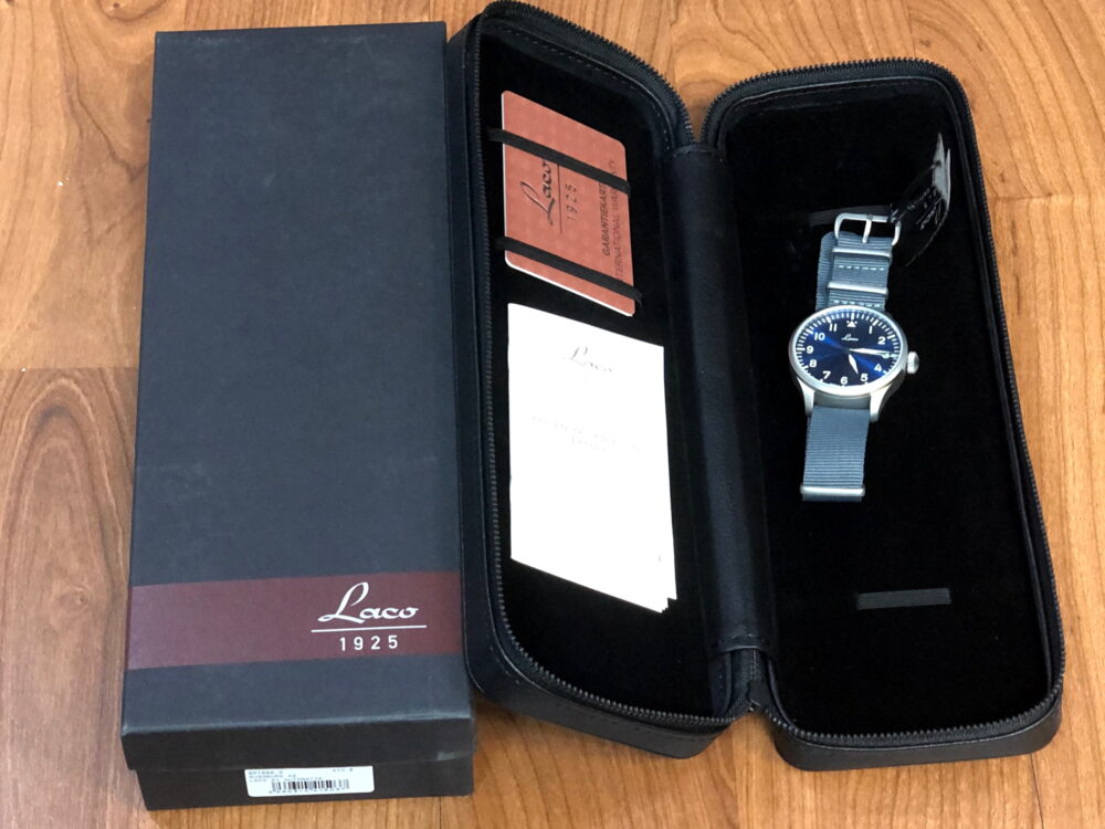 Laco Augsburg Blaue Stunde 42 Blue Dial Automatic 862100 Box Papers