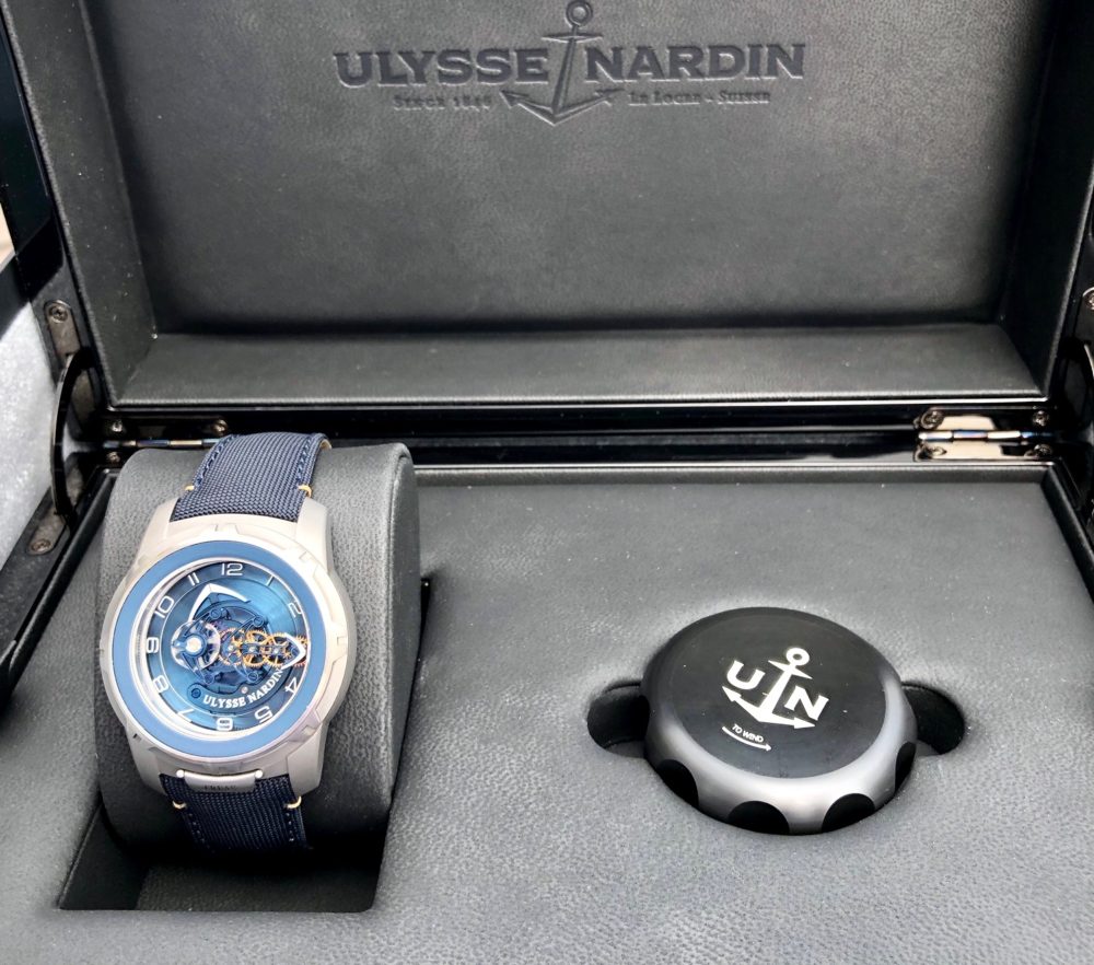 Ulysse Nardin Freak Cruiser Tourbillon 2053-132/03.1 Titanium Blue Dial with Box Papers