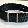 Fabric strap - NATO Watch Strap Black / DARK GREY James Bond style made of Nylon - Superior Quality