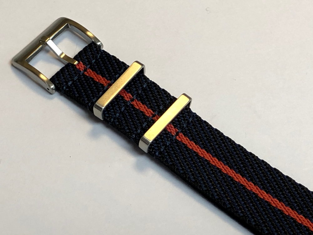 Fabric strap - NATO Watch Strap Black / Blue / Red Single Stripe made of Nylon - Superior Quality