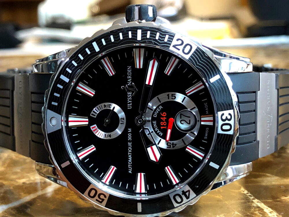 Ulysse Nardin Maxi Marine Diver CONQUER THE OCEAN Black Dial 263-10-3/92 Box / Papers / Card