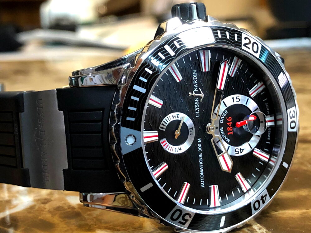 Ulysse Nardin Maxi Marine Diver CONQUER THE OCEAN Black Dial 263-10-3/92 Box / Papers / Card