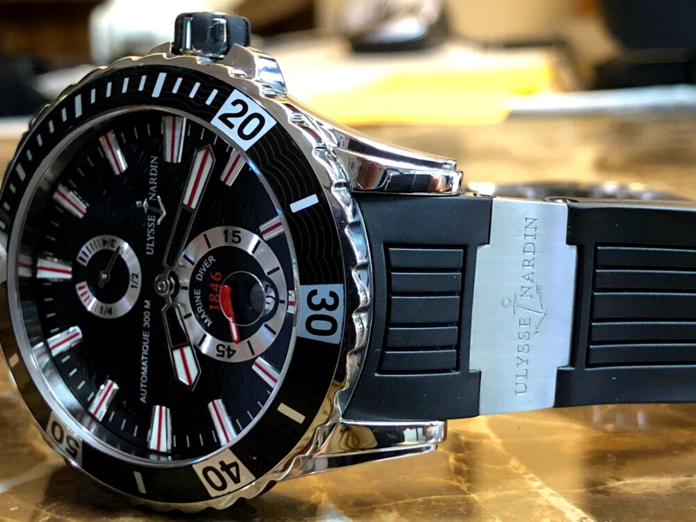 Ulysse Nardin Maxi Marine Diver CONQUER THE OCEAN Black Dial 263-10-3/92 Box / Papers / Card