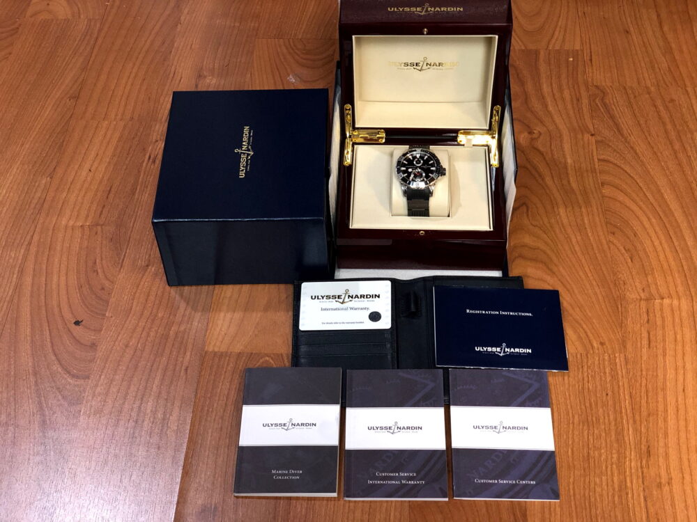 Ulysse Nardin Maxi Marine Diver CONQUER THE OCEAN Black Dial 263-10-3/92 Box / Papers / Card