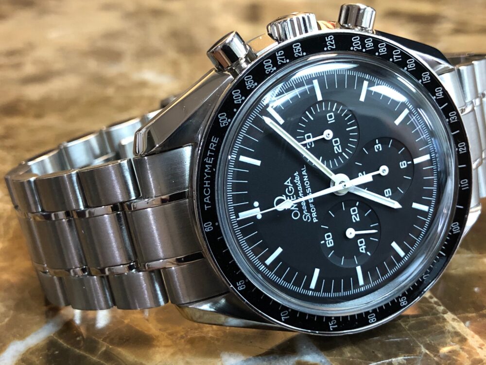 Omega Speedmaster First Man On The Moon 42mm Hetsalite on Bracelet 3570.50 with Box & Nato's