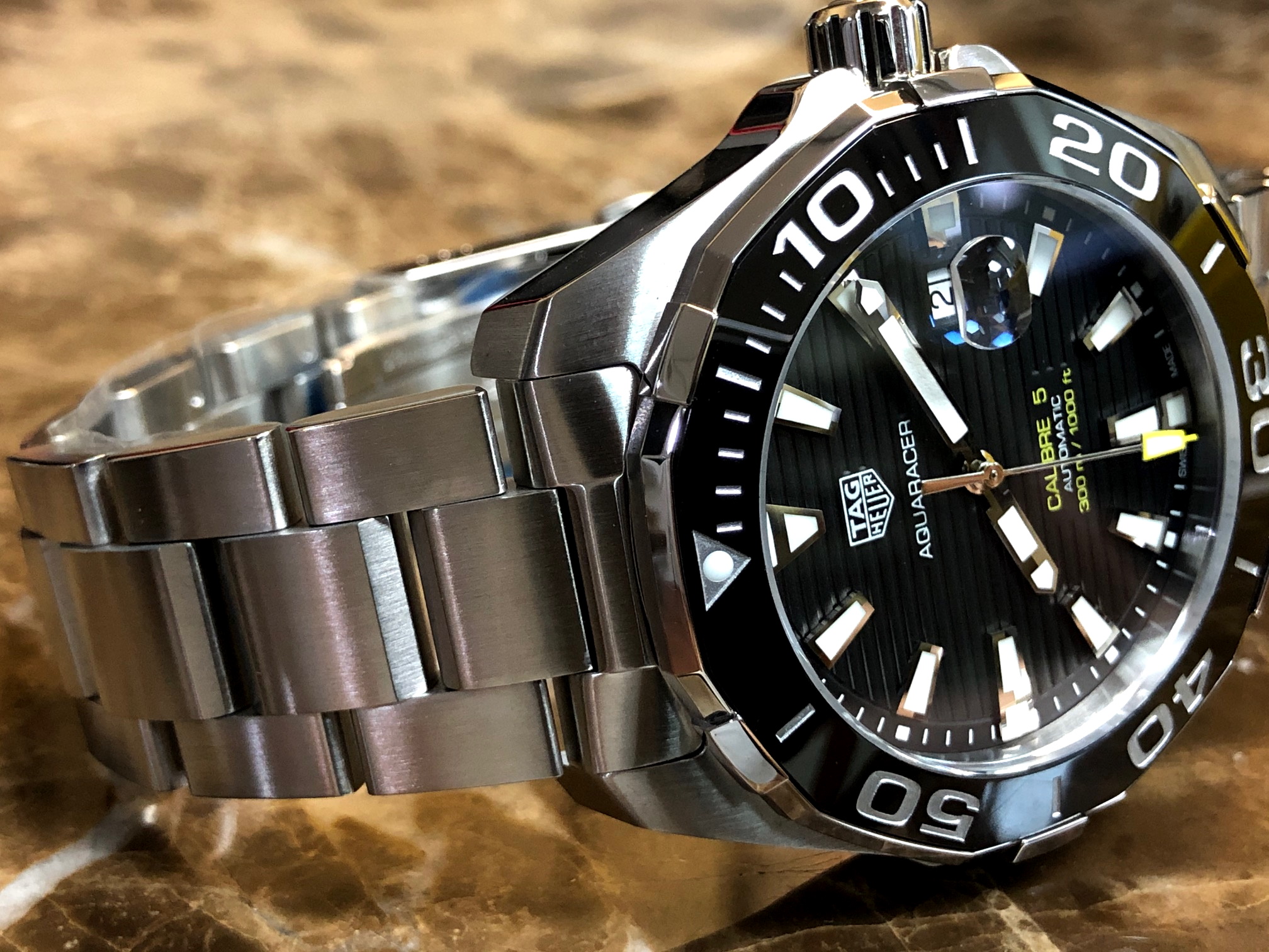 tag heuer aquaracer calibre 5 full black review