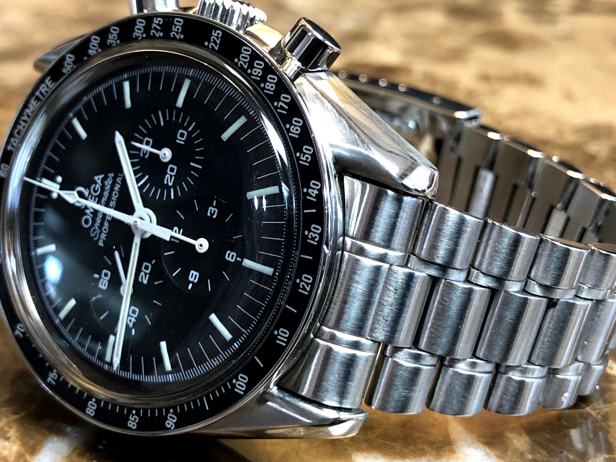 Omega Speedmaster First Man On The Moon 42mm Hetsalite on Bracelet