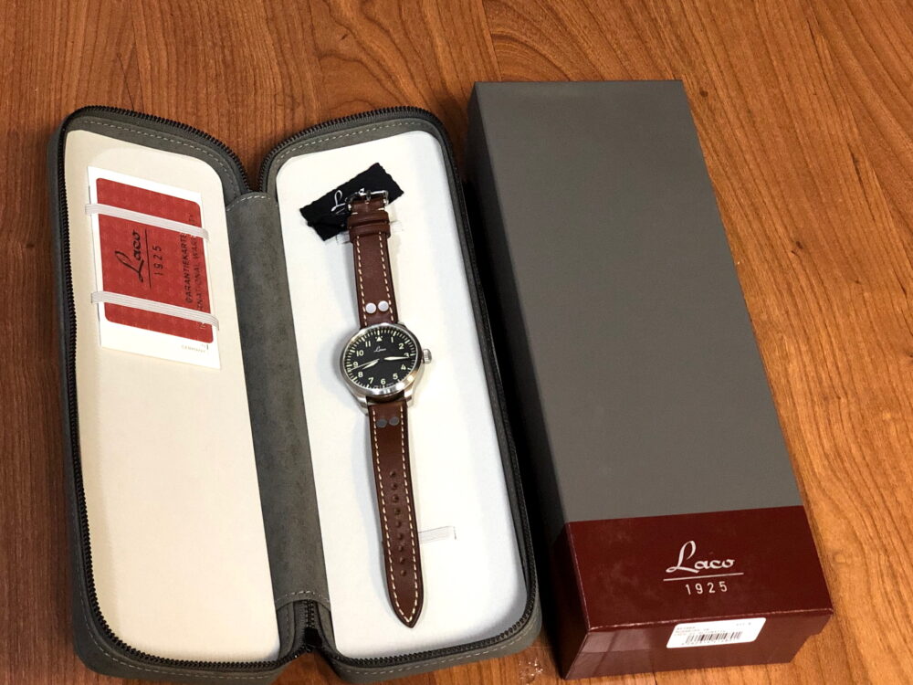 Laco Augsburg 39mm Pilot Watch Box Papers 861990