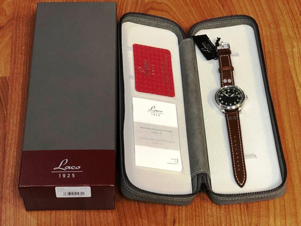 Laco Augsburg 39mm Pilot Watch Automatic Box Papers 861988