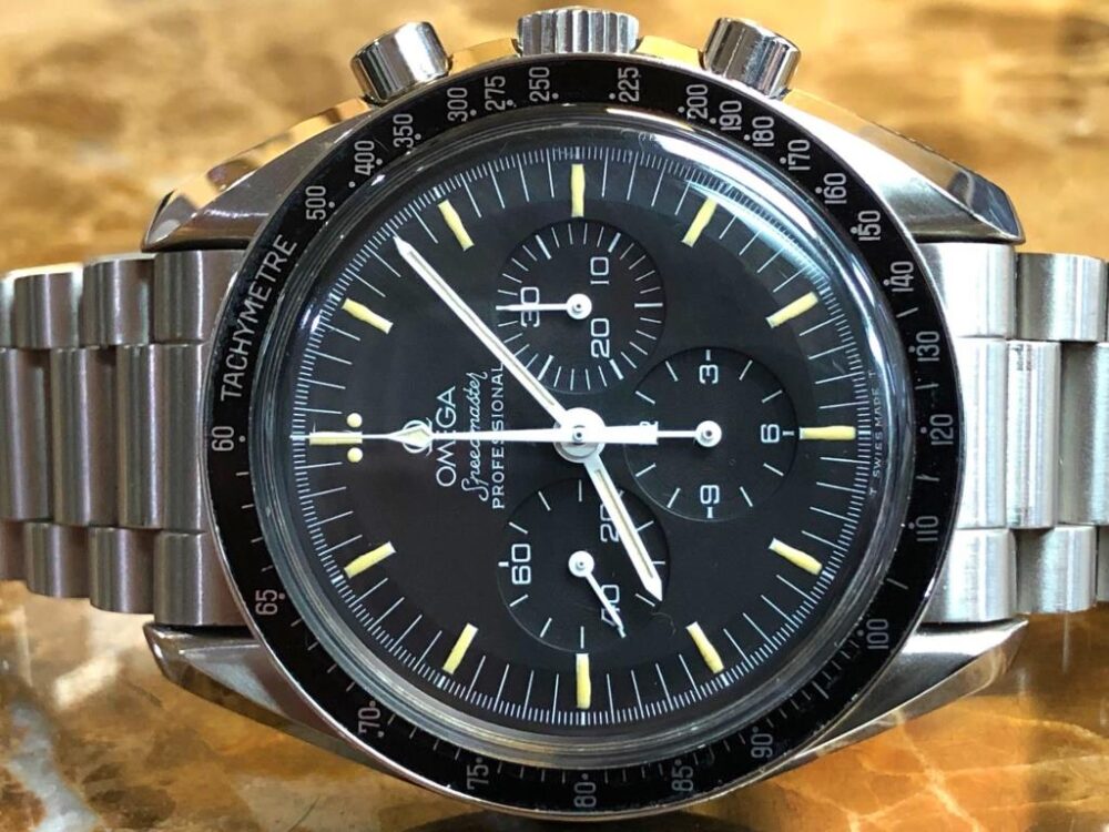 Omega Speedmaster Moon Watch 42mm Manual Hesalite Box papers Mission Patch 3590.59 or ST 145022