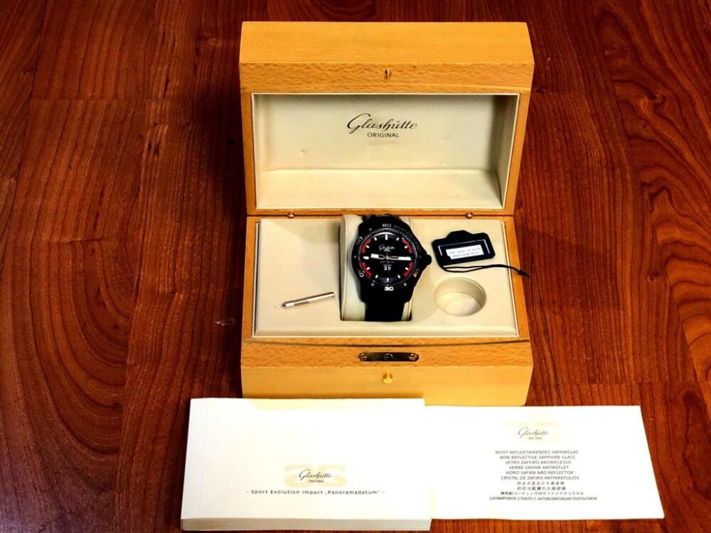 Glashutte Original Sport Evolution Impact Automatic Black Box Papers model 39-47-16-16-54