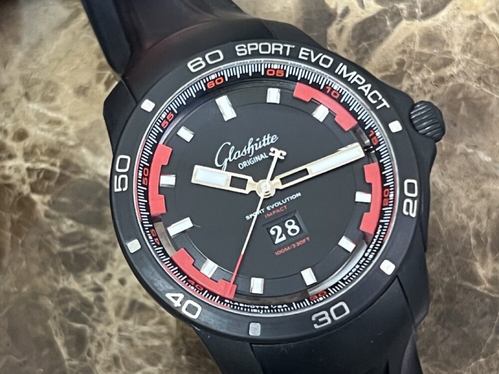 Glashutte Original Sport Evolution Impact Automatic Black Box Papers model 39-47-16-16-54