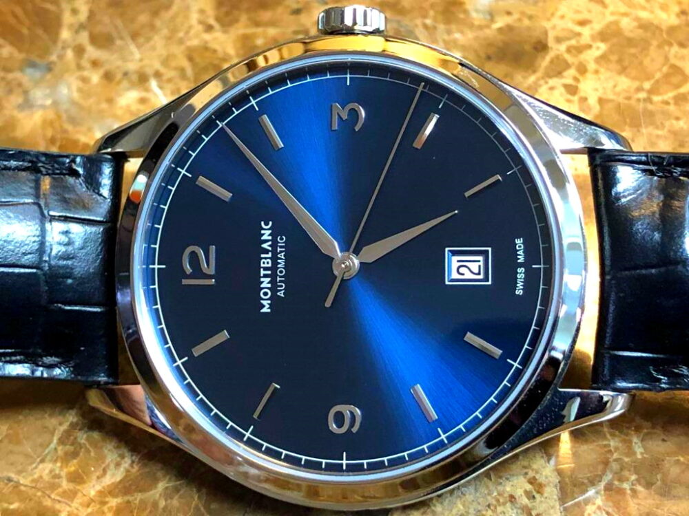 Montblanc Heritage Chronometrie 40mm Automatic Blue Dial 116481 Box and