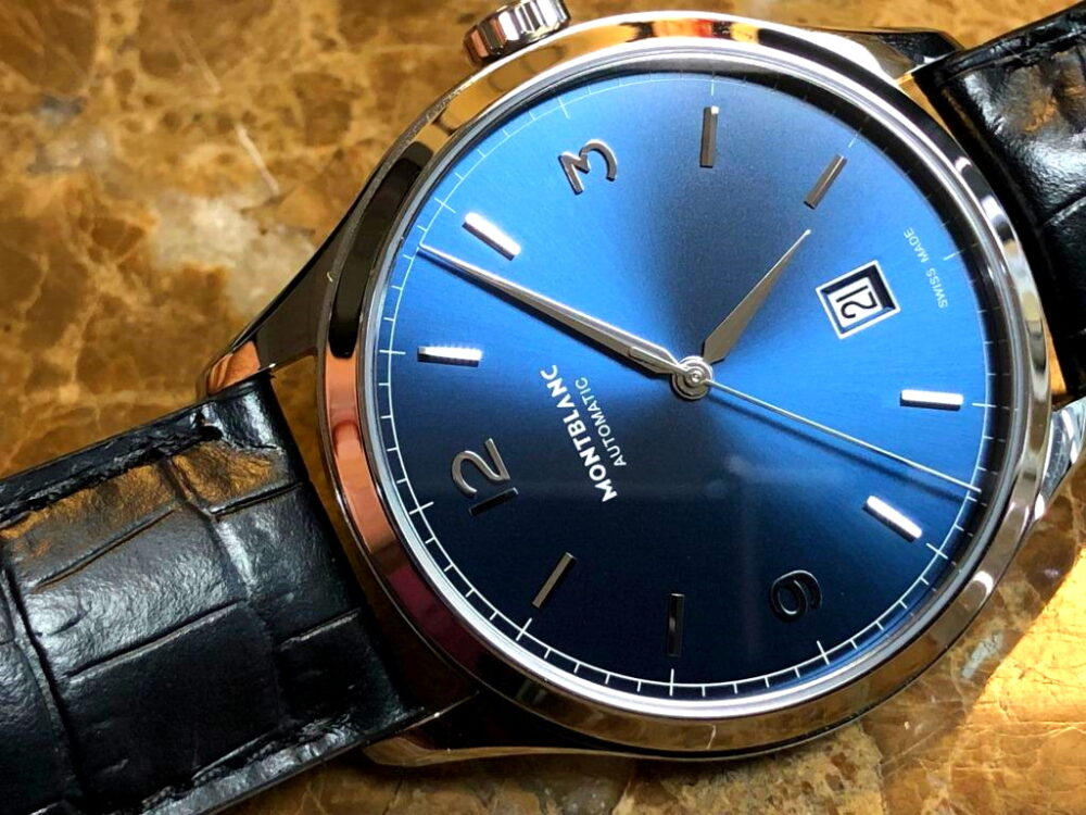 Montblanc Heritage Chronometrie 40mm Automatic Blue Dial 116481 Box and Papers