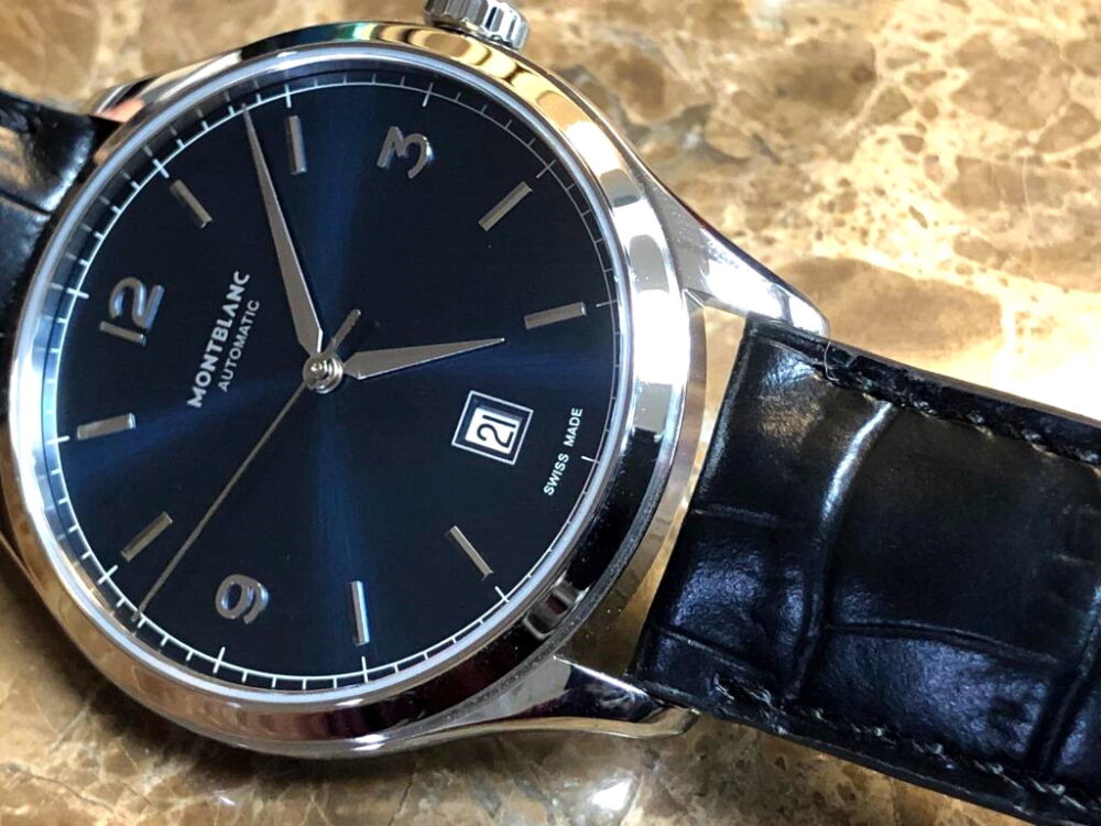 Montblanc Heritage Chronometrie 40mm Automatic Blue Dial 116481 Box and Papers