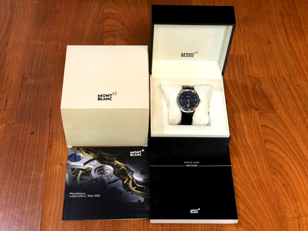 Montblanc Heritage Chronometrie 40mm Automatic Blue Dial 116481 Box and Papers