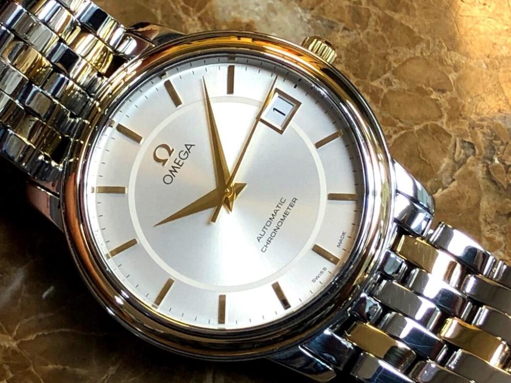 Omega Prestige Chronometer 18K Gold / Steel Automatic 34.5mm on Bracelet