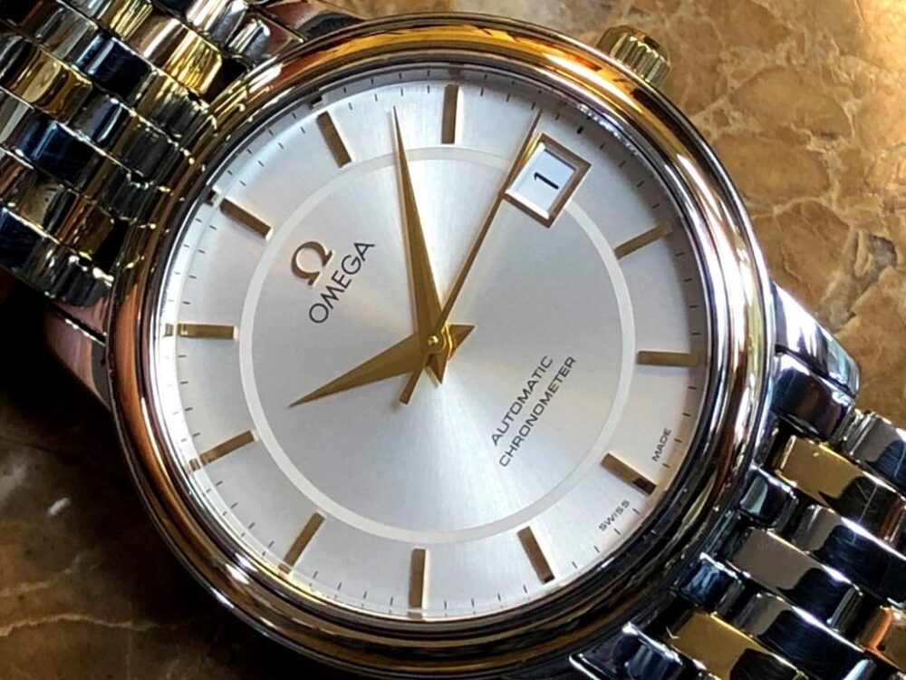 Omega Prestige Chronometer 18K Gold / Steel Automatic 34.5mm on Bracelet