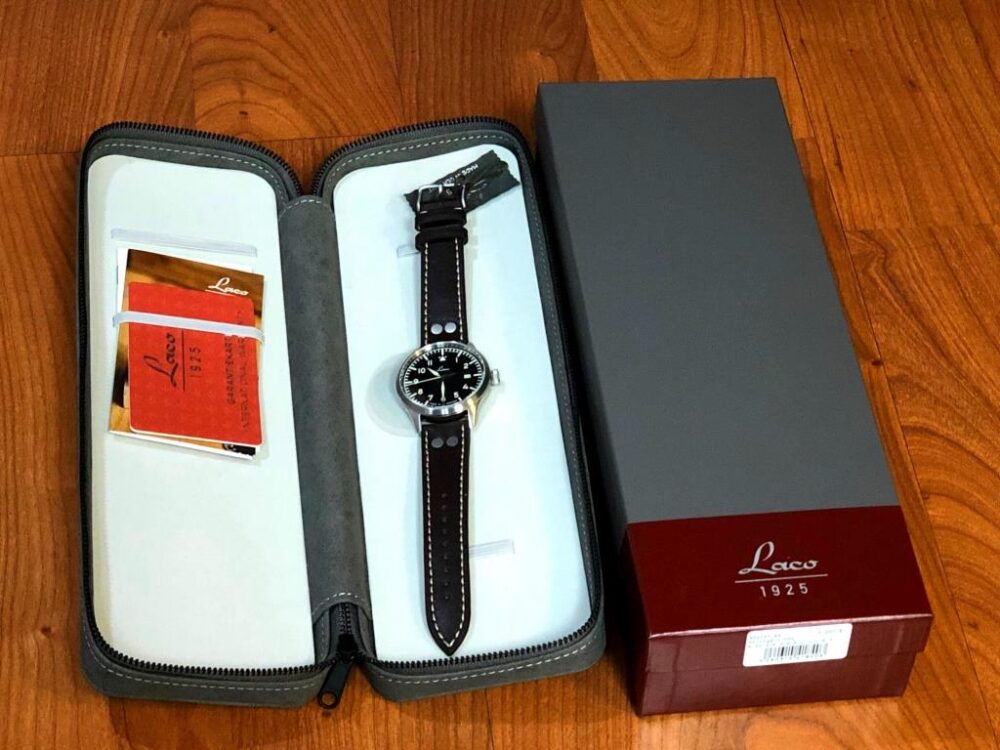 Laco Stuttgart PRO 40mm Pilot Watch Automatic Box Papers 862141