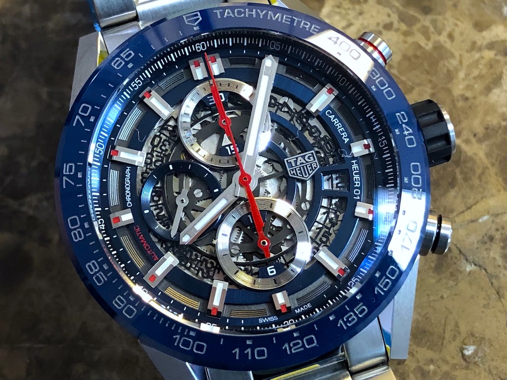 TAG Heuer CARRERA Skeleton 43mm Automatic Blue Dial Ceramic Bezel Box  Papers Card never worn  | Sansom Watches, Rolex, Breitling,  Omega, and more