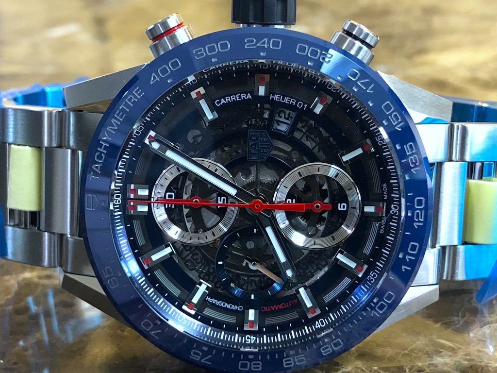 TAG Heuer CARRERA Skeleton 43mm Automatic Blue Dial Ceramic Bezel Box  Papers Card never worn  | Sansom Watches, Rolex, Breitling,  Omega, and more