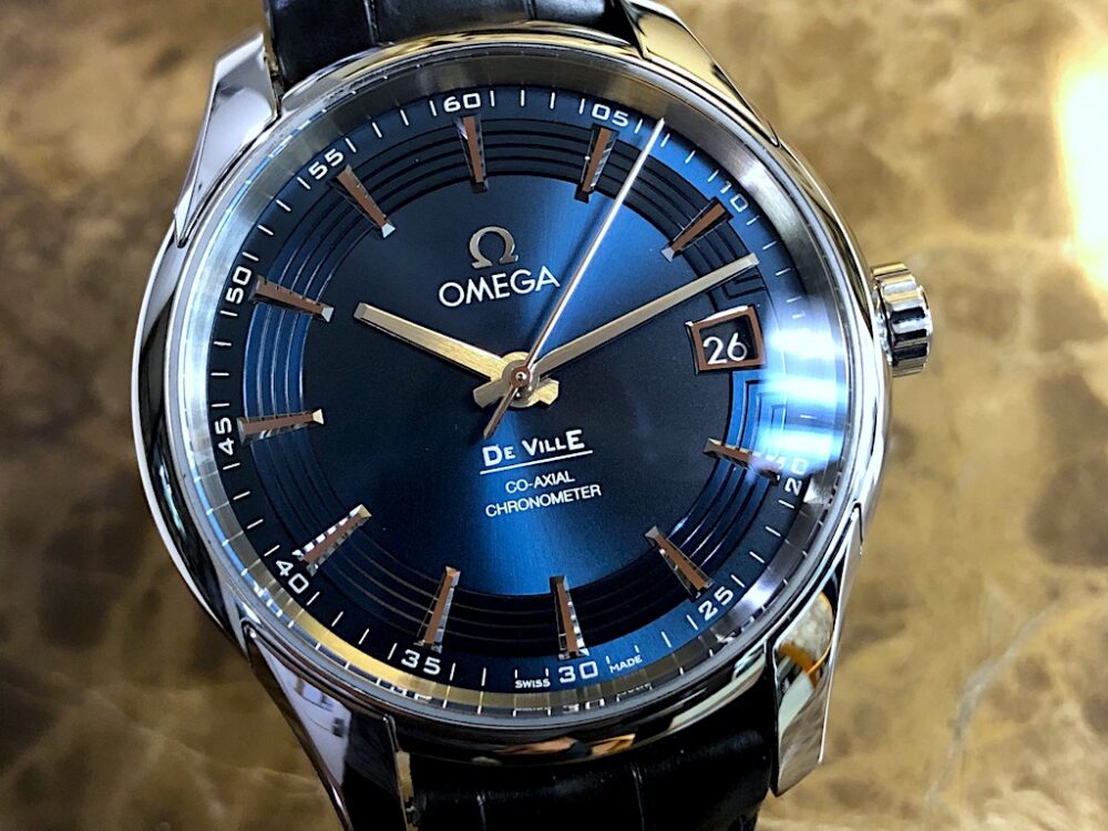 Omega De VillE HOUR VISION CO‑AXIAL Automatic 41 MM Blue Dial with Omega Box MINT 431.33.41.21.03.001