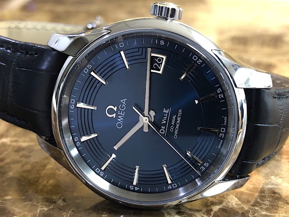 Omega De VillE HOUR VISION CO‑AXIAL Automatic 41 MM Blue Dial with Omega Box MINT 431.33.41.21.03.001