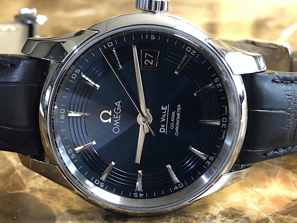 Omega De VillE HOUR VISION CO‑AXIAL Automatic 41 MM Blue Dial with Omega Box MINT 431.33.41.21.03.001