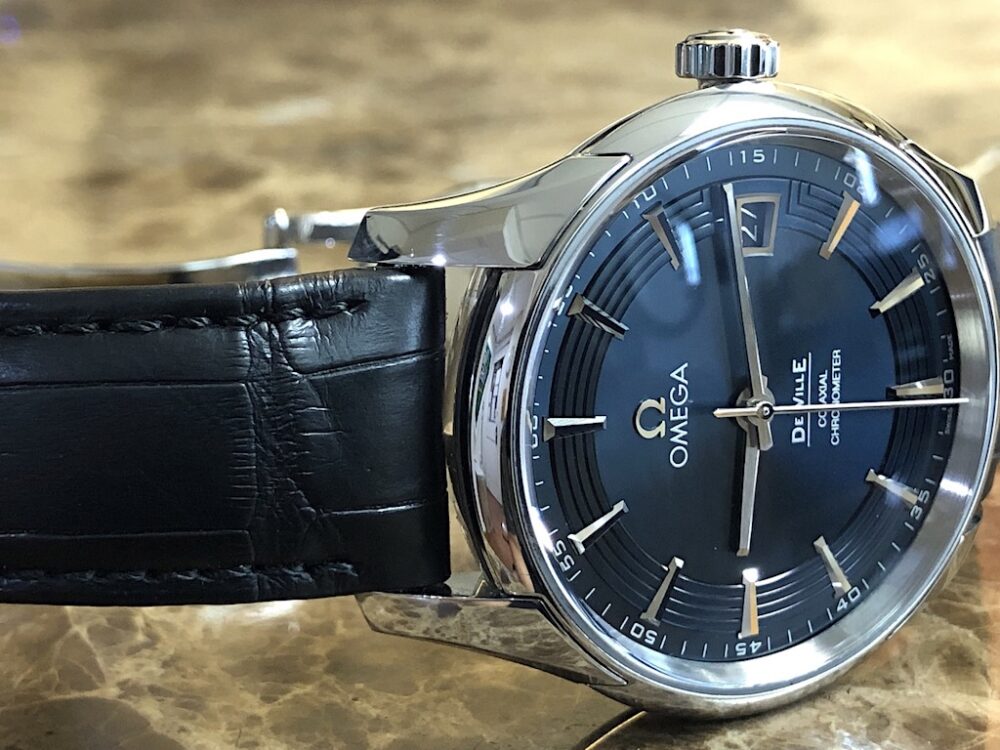 Omega De VillE HOUR VISION CO‑AXIAL Automatic 41 MM Blue Dial with Omega Box MINT 431.33.41.21.03.001