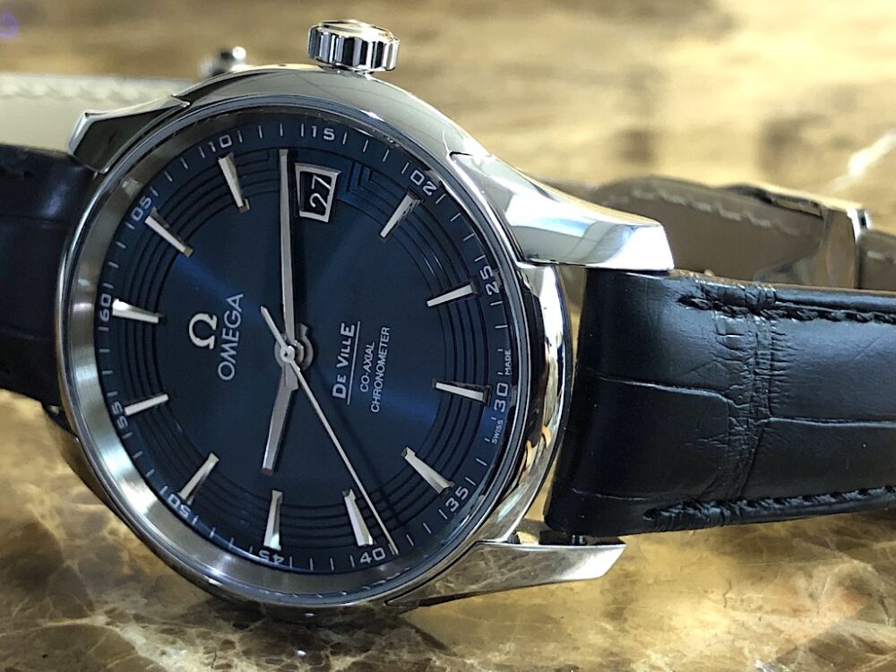 Omega De VillE HOUR VISION CO‑AXIAL Automatic 41 MM Blue Dial with Omega Box MINT 431.33.41.21.03.001