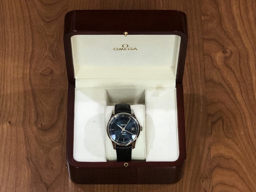 Omega De VillE HOUR VISION CO‑AXIAL Automatic 41 MM Blue Dial with Omega Box MINT 431.33.41.21.03.001