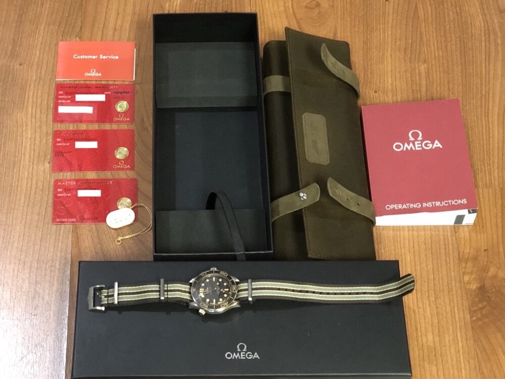Omega Seamaster Diver 300m Co‑Axial 42mm James Bond 007 2021 Limited Edition Box Papers Cards
