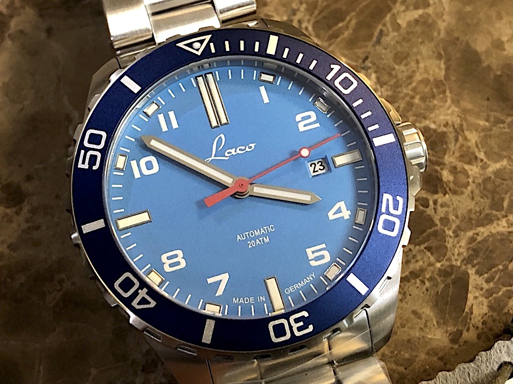 Laco La Paz 42mm Automatic Diver’s Limited Edition Blue Dial on Steel ...
