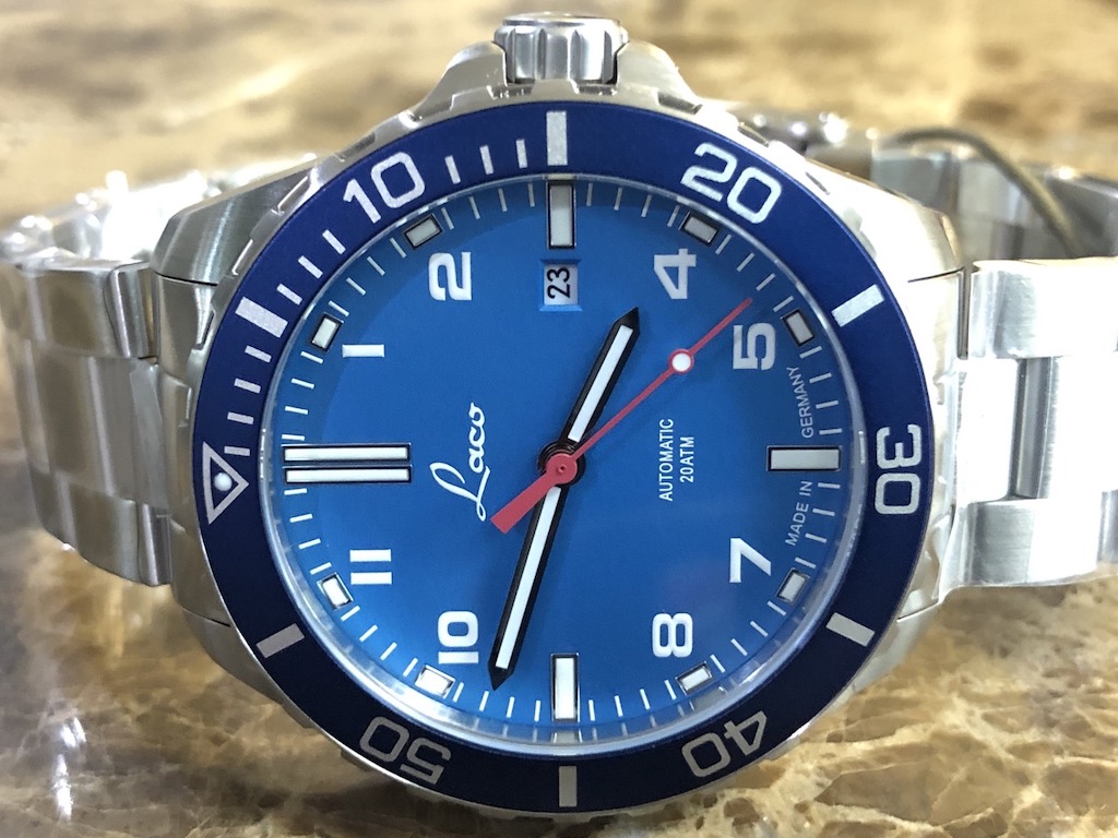 Laco La Paz 42mm Automatic Diver’s Limited Edition Blue Dial on Steel ...