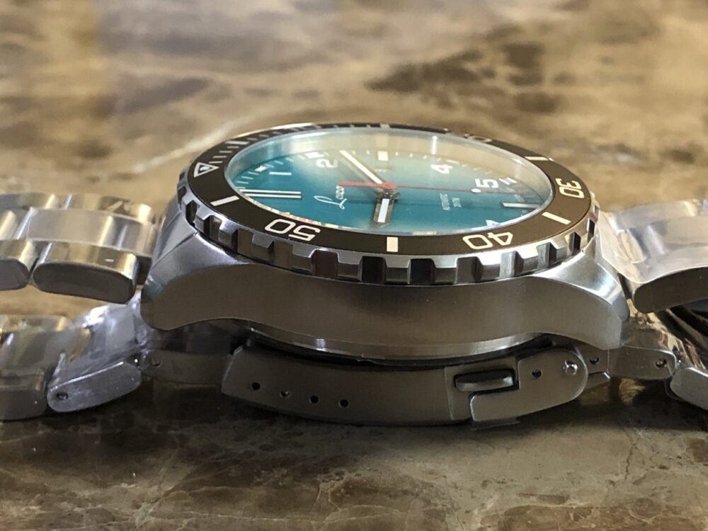 Laco Curaçao 42mm Automatic Diver's Limited Edition Turquoise Dial on Steel Bracelet Box Papers 862146
