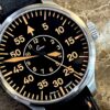 Laco PALERMO 39 Pilot Watch Type B Dial 39mm Black Orange Automatic Box Papers 862130