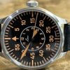 Laco PALERMO 39 Pilot Watch Type B Dial 39mm Black Orange Automatic Box Papers 862130