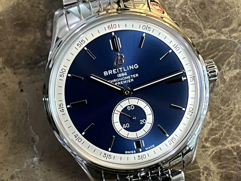 Breitling Premier with Blue Dial Chronometer and Bracelet 40mm Automatic A37340