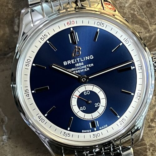 Breitling Premier with Blue Dial Chronometer and Bracelet 40mm Automatic A37340