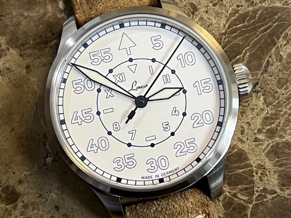 Laco Santa Ynez California Type B Dial White 39mm Automatic Limited Edition Box Papers 100 pieces 853078