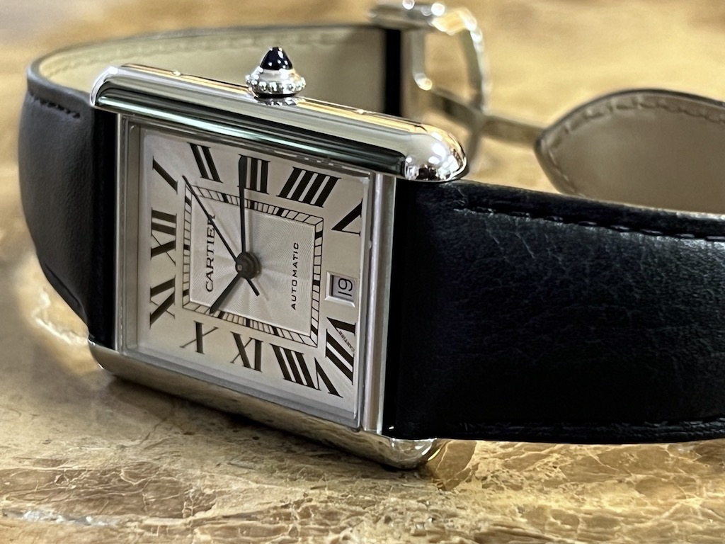 Cartier Tank MUST XL Automatic 41 mm x 31 mm Steel with Box Papers Card MINT WSTA0040