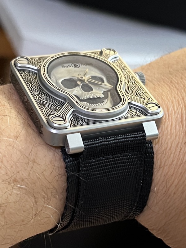 Bell Ross BR01 92 Burning Skull Tattoo Automatic 43mm Box Papers