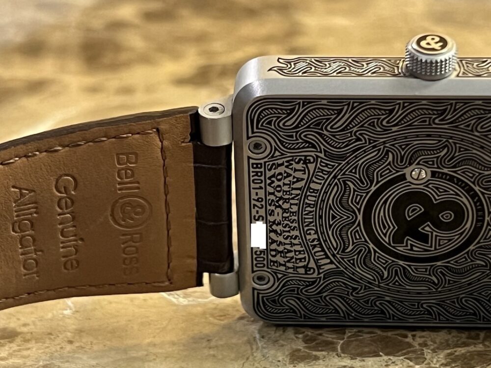 Bell & Ross BR01-92 Burning Skull Tattoo Automatic 43mm Box Papers Warranty Card Skull Patch