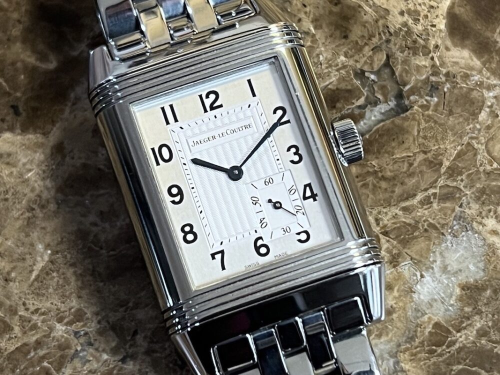 Jaeger LeCoultre REVERSO 8 GRANDE with Power Reserve Indicator 240.8.14 on a Steel Bracelet