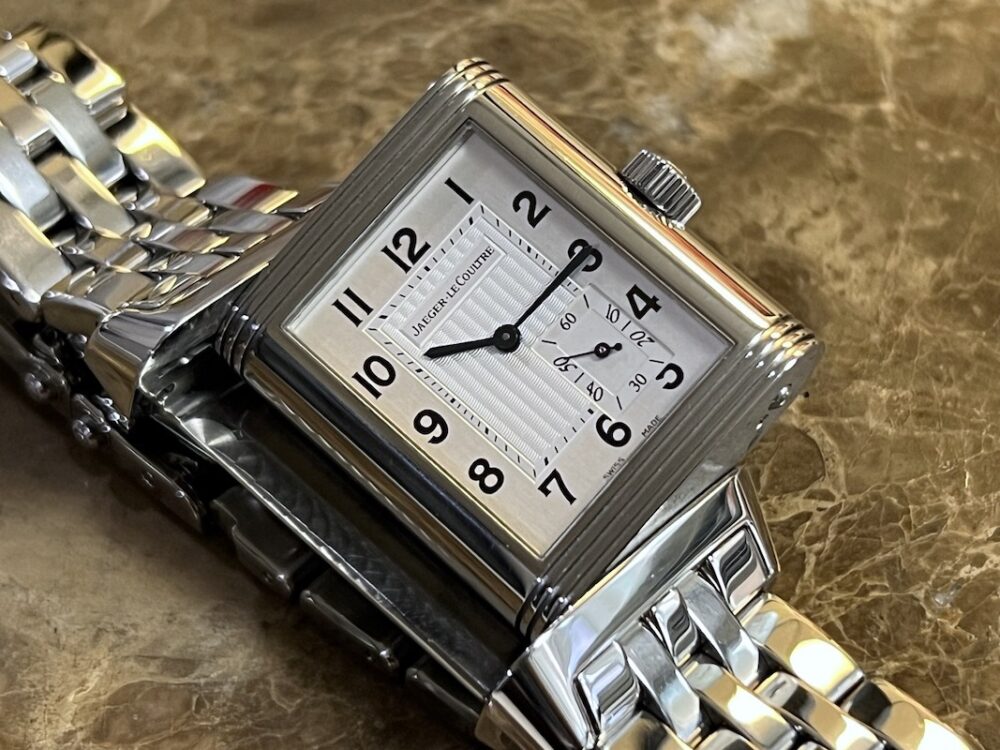 Jaeger LeCoultre REVERSO 8 GRANDE with Power Reserve Indicator 240.8.14 on a Steel Bracelet