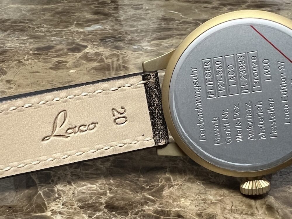 Laco Limited EDITION 97 Bronze Automatic Flieger GREEN DIAL Box Papers Card 862160 Type B Dial