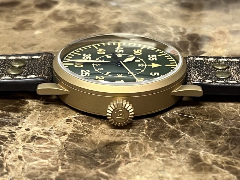 Laco Limited EDITION 97 Bronze Automatic Flieger GREEN DIAL Box Papers Card 862160 Type B Dial