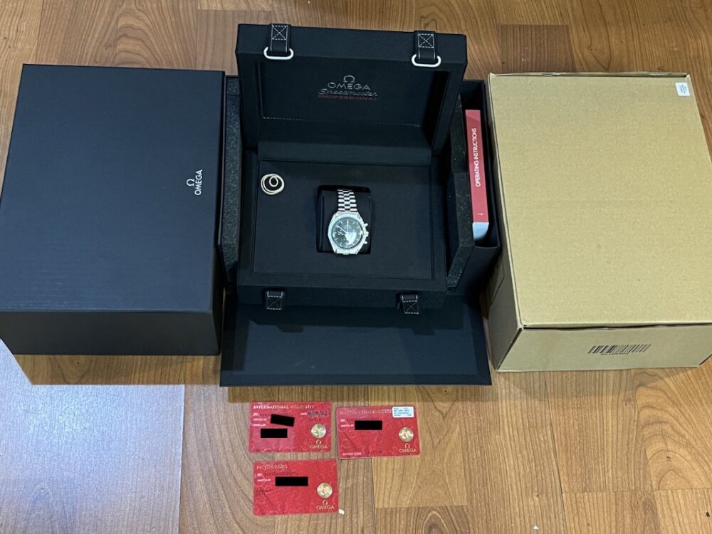 OMEGA Speedmaster Professional CO‑AXIAL Manual Wind 42mm Hesalite Crystal Box Papers Cards 310.30.42.50.01.001